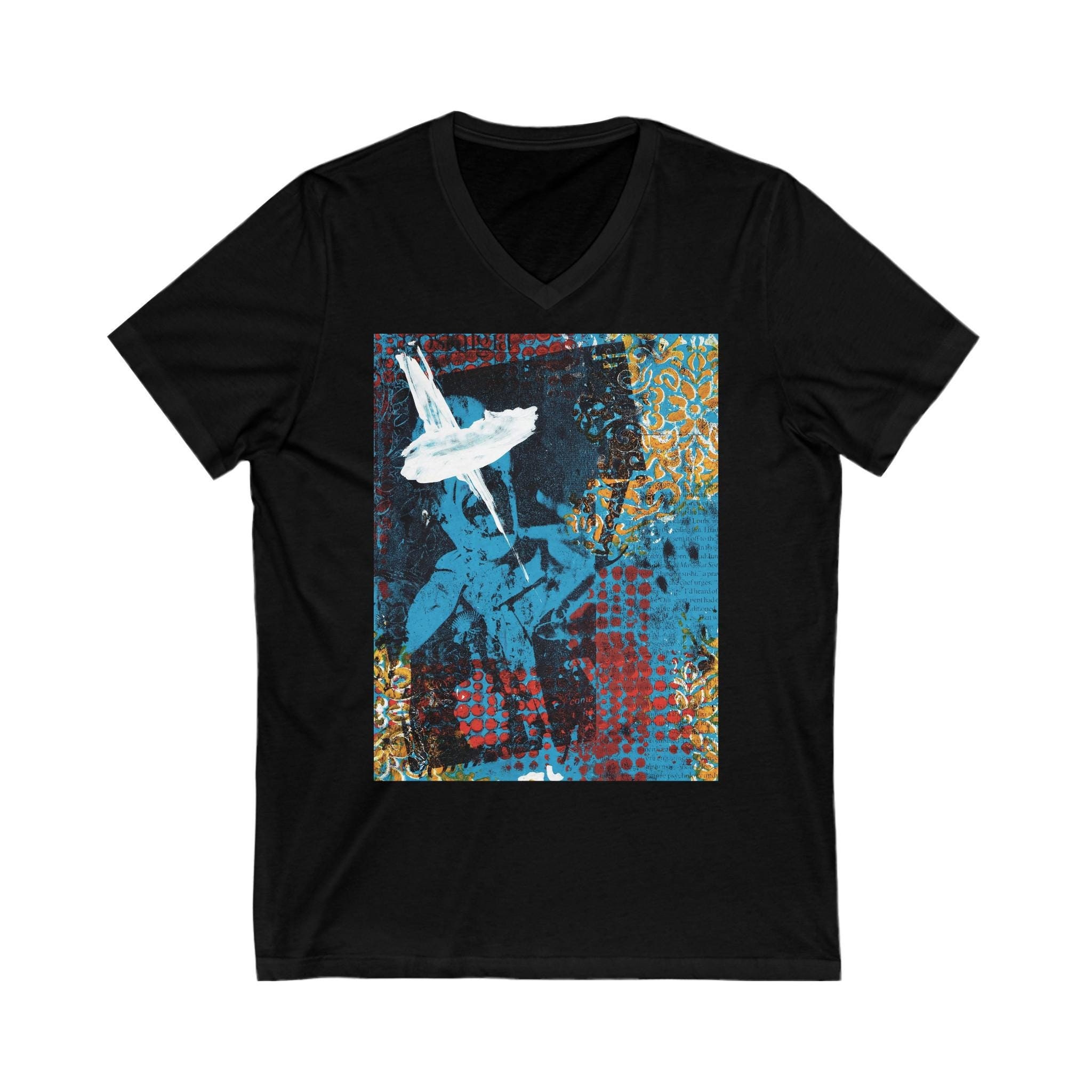 V-neck Streetwear Unisex T-shirt | Teal Models & Crossed Out