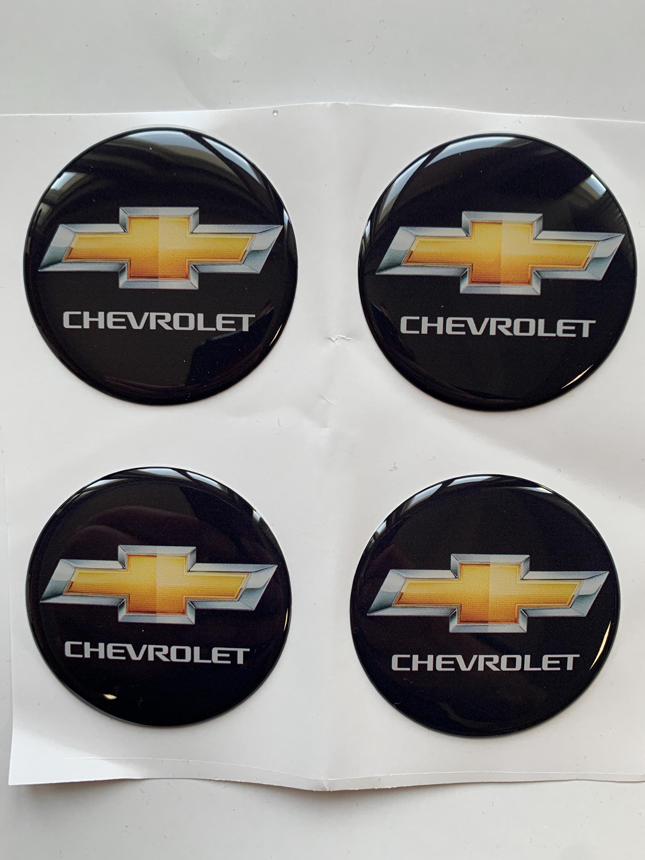 Set of 4 All Sizes Epoxy Emblem Chevrolet Sticker For Wheel center hub cap, best gift decal for laptop, phone, auto tuning, rear bumper