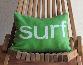 Beach Decor Decorative Throw Pillow / Surf Lumbar Pillow / Bedroom Decor