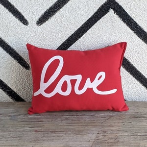 OUTDOOR Love Pillow Outdoor Valentines Day Decor image 4