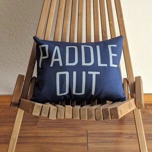 Paddle Out Pillow / Green Navy or White / Stand Up Paddle Gift / SUP decor