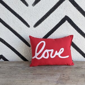 OUTDOOR Love Pillow Outdoor Valentines Day Decor image 1