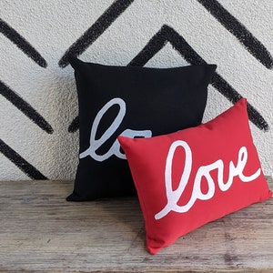 OUTDOOR Love Pillow Outdoor Valentines Day Decor image 3