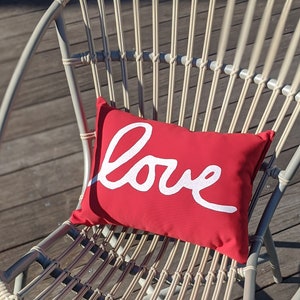 OUTDOOR Love Pillow Outdoor Valentines Day Decor image 2