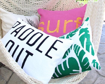 BUNDLE of 3 pillows - surf pillow - surf shack  nestahome - California decor - Surfer Gift