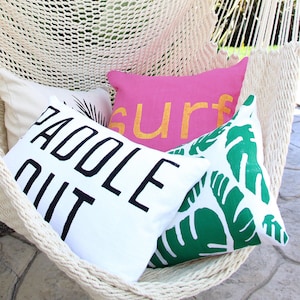 BUNDLE of 3 pillows - surf pillow - surf shack  nestahome - California decor - Surfer Gift