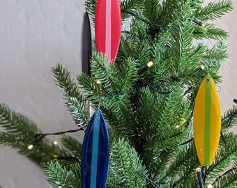 Set of 4 Surfboard Ornaments - Surf Decor