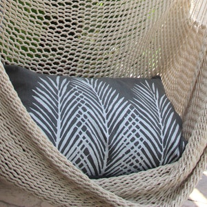 Botanical Style Lumbar Pillow / Palm Throw Pillow image 2