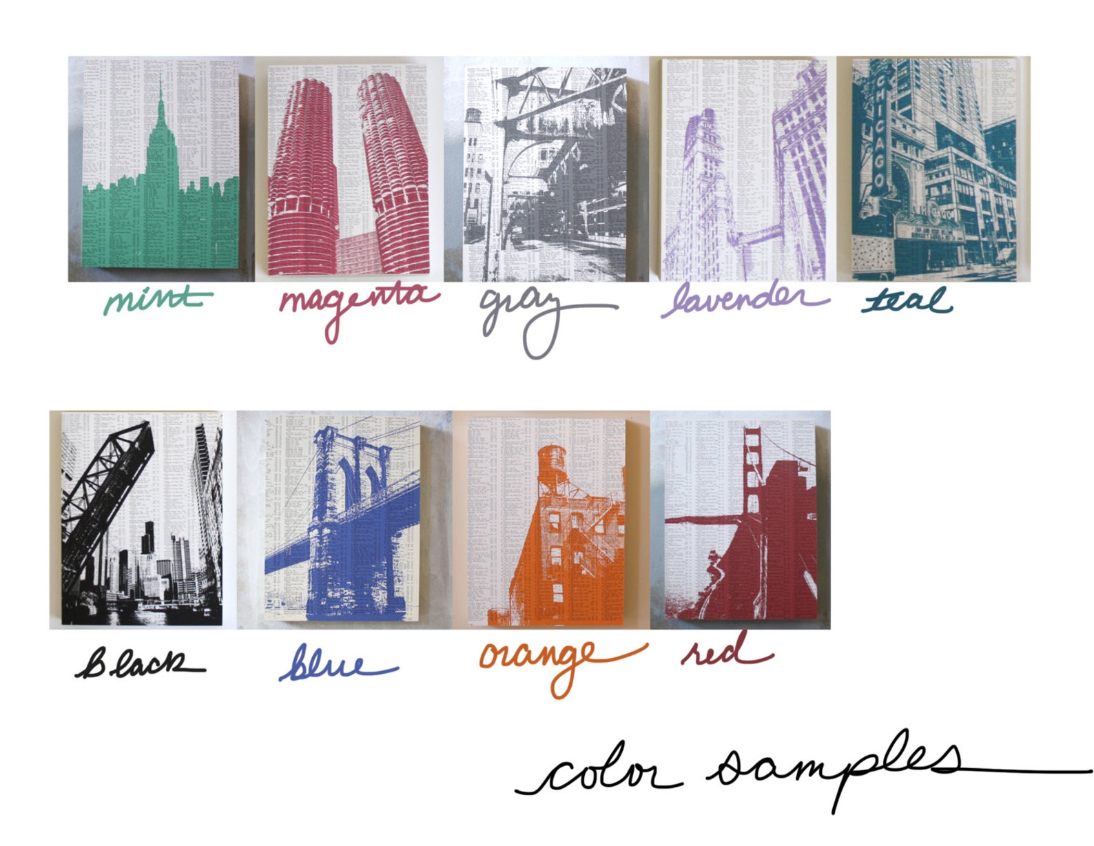 Chicago Wall Art / Modern Chicago Art | Etsy