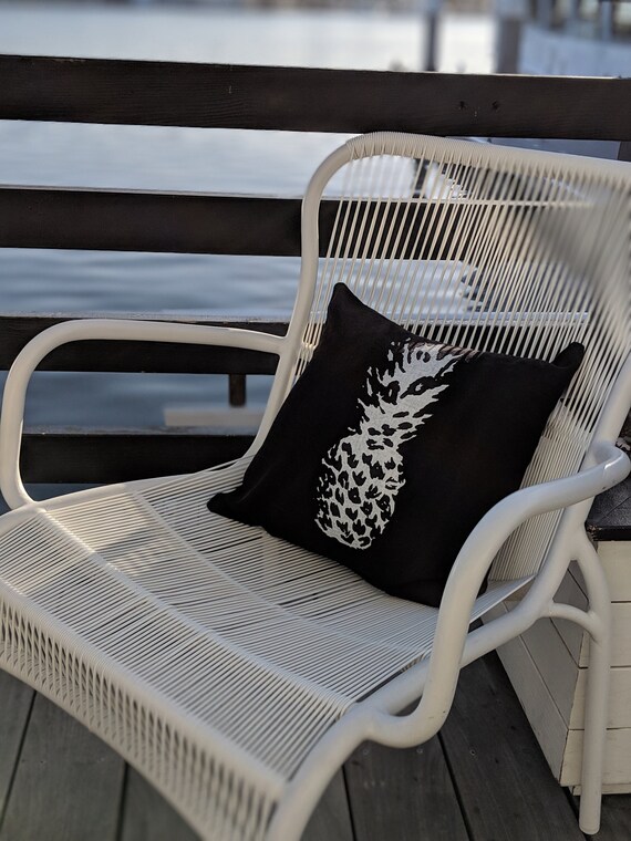 Indoor Outdoor Pineapple Pillow Outdoor Pillows Outdoor Etsy