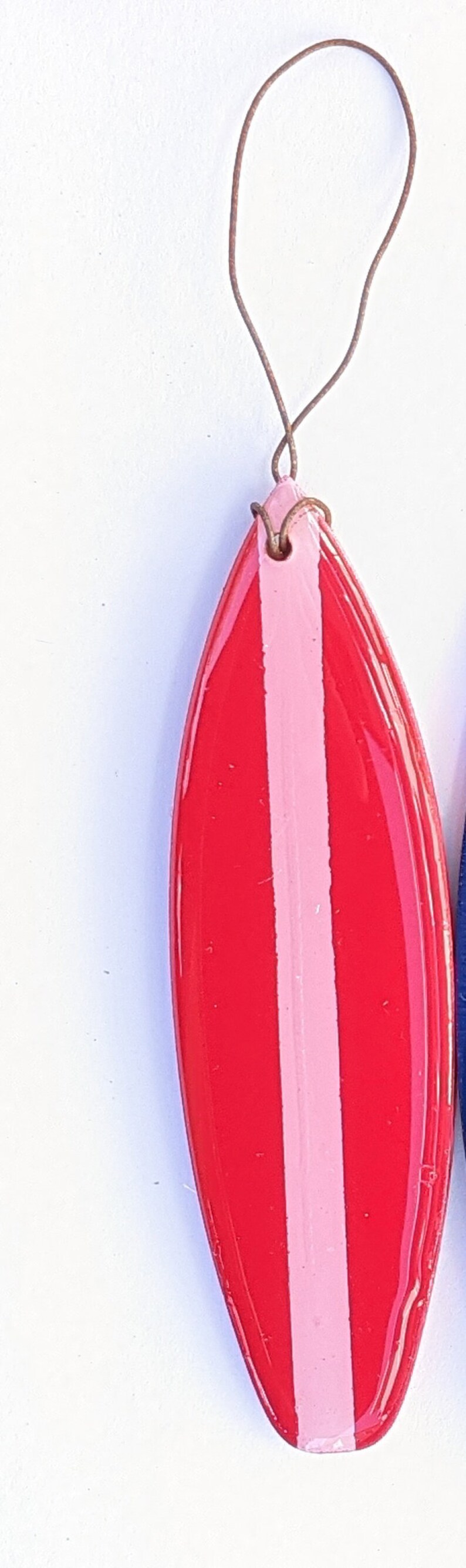 Single Surfboard Ornament Surf Decor Surf Ornament Pink & Red