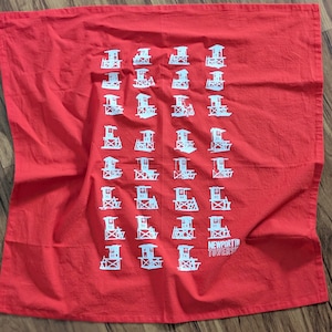 Lifeguard Towers Tea Towel Gifts for Surfers Red