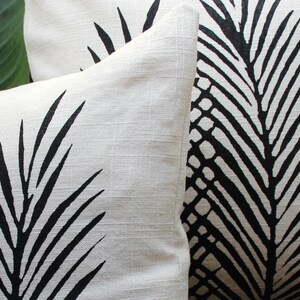 Palm Leaf Decor / Leaf Print / Linen Pillow / Palm Leaf Print / Palm leaf pillow cover image 5