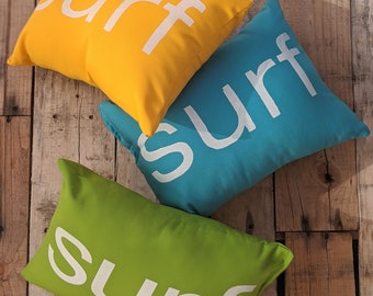 OUTDOOR SURF pillow - choose your color