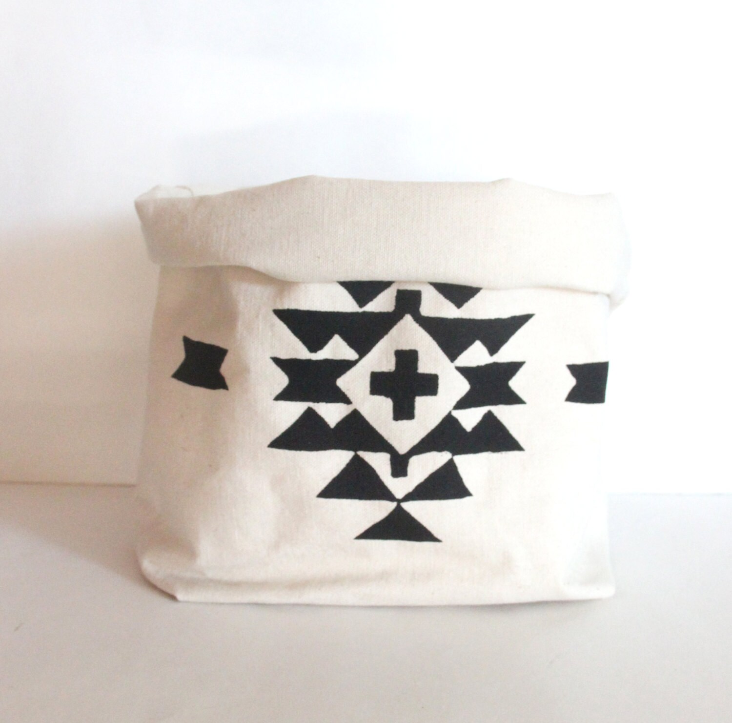 Aztec Design Storage Container Aztec Toy Magazine Book Black & White Basket Geometric Ideas