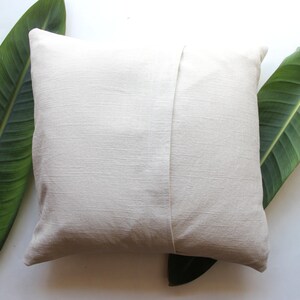 Palm Leaf Decor / Leaf Print / Linen Pillow / Palm Leaf Print / Palm leaf pillow cover image 2