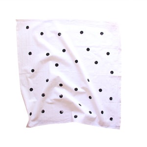 Polka Dot Flour Sack Towel / Minimalist Decor / Kitchen Decor/ Classic Style / Kitchen Towel / Black and White Decor image 3