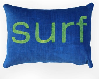 Royal Blue Throw Pillow / Summer Surf Pillow