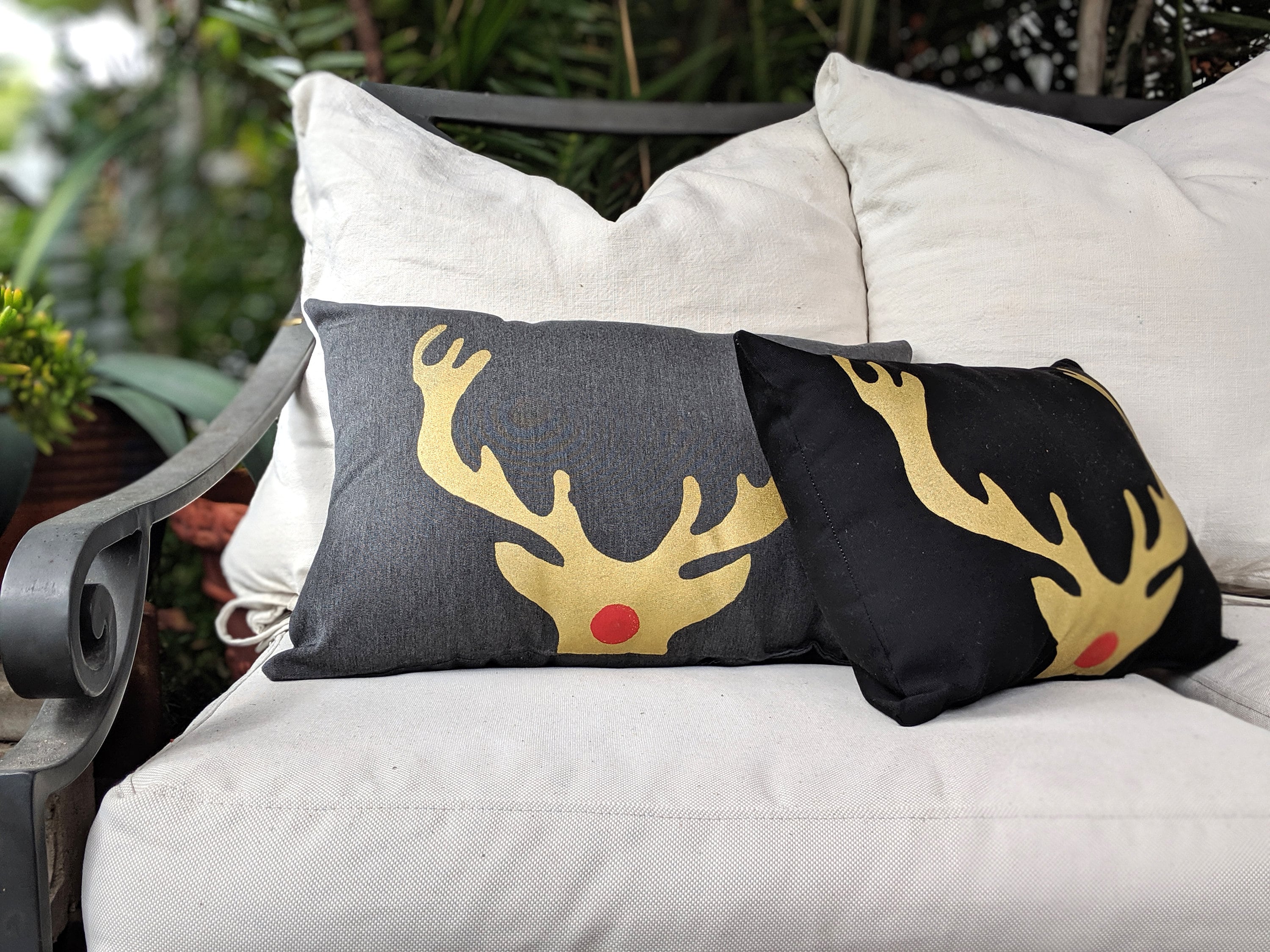 Holiday Porch Pillow / Outdoor Christmas Pillow / Outdoor Etsy