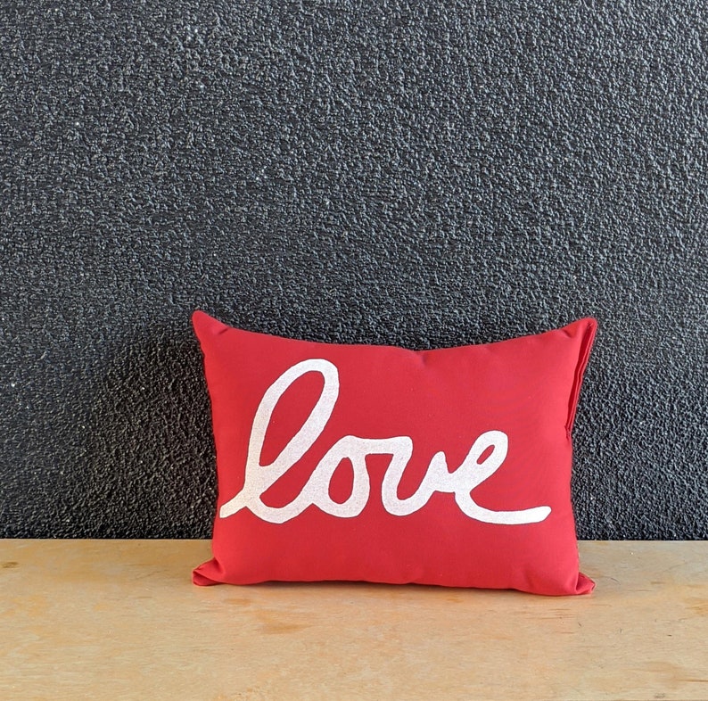 OUTDOOR Love Pillow Outdoor Valentines Day Decor image 6