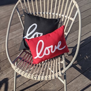 OUTDOOR Love Pillow Outdoor Valentines Day Decor image 9