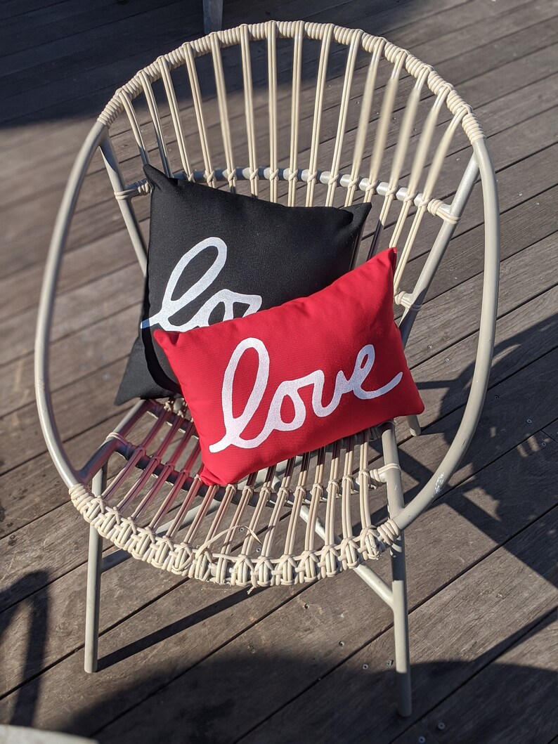 OUTDOOR Love Pillow Outdoor Valentines Day Decor image 9