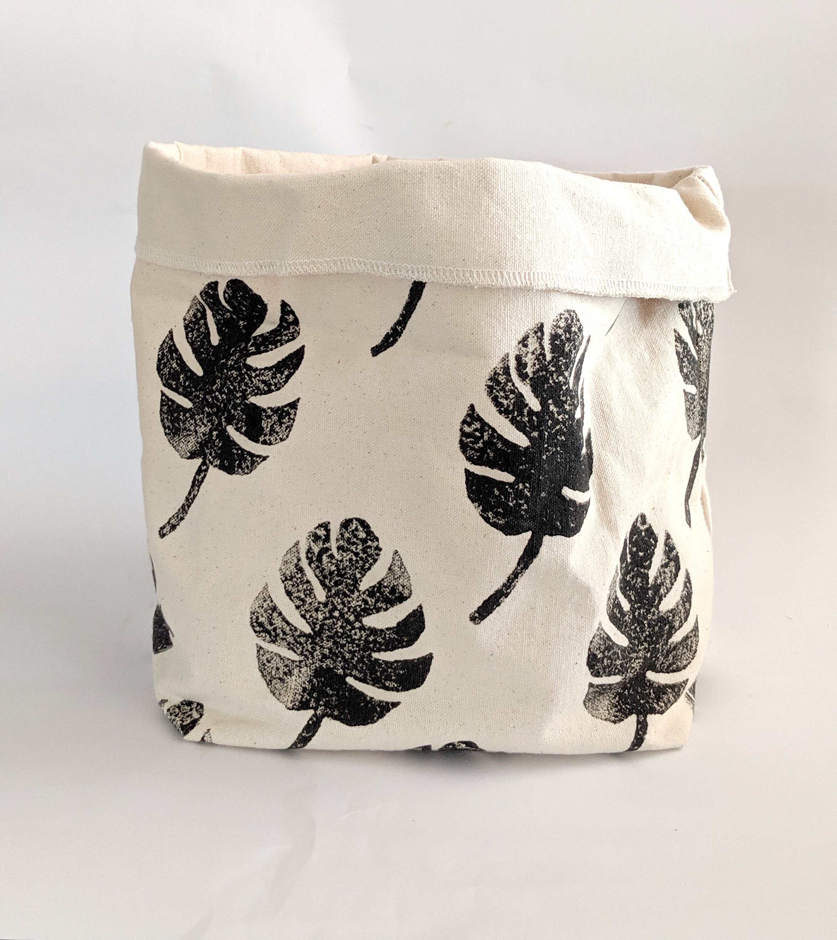 Papelera de almacenamiento de hojas tropicales / Papelera de | Etsy