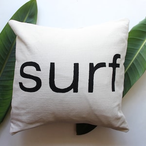 Surf Pillow / Neutral Colors / Neutral Beach Decor / Nautical Decor