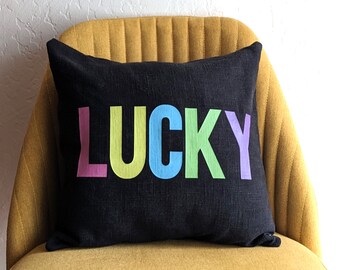 Lucky Charm Pillow / St Pattys Day Decor