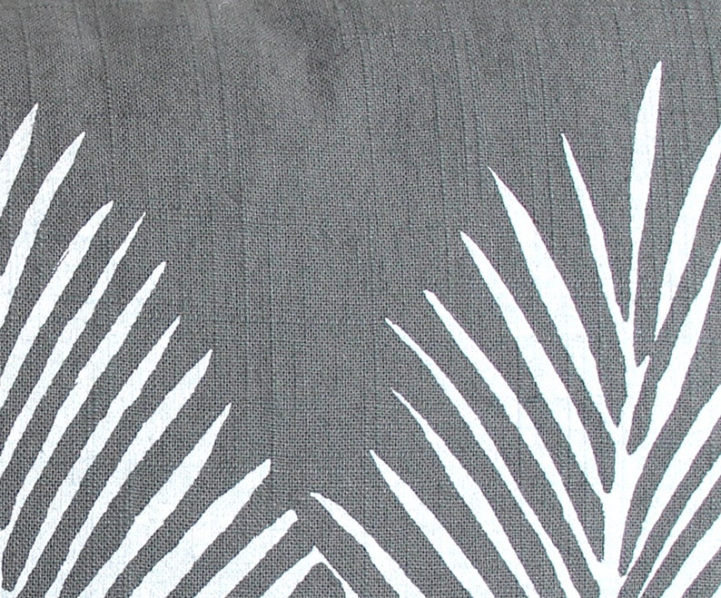 Botanical Style Lumbar Pillow / Palm Throw Pillow image 3