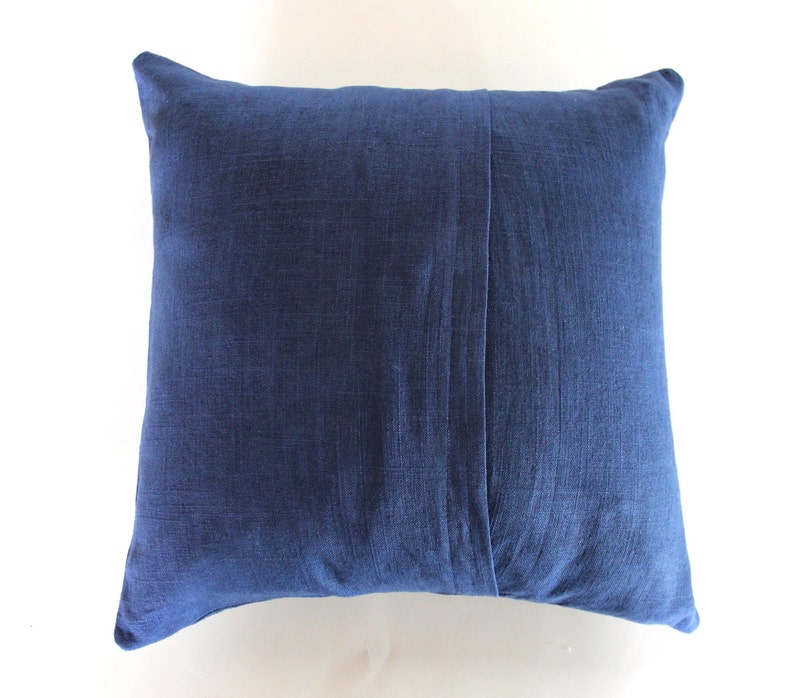 Navy Blue and White Throw Pillow / Blue and White Love Pillow / Love Lumbar Pillow / Hand Printed Love Pillow image 5