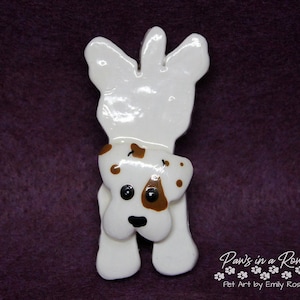 Jack Russell Terrier brosch, OOAK konstnär, handgjord, Russell Terrier, konstsmycken