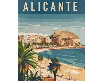Rompecabezas de Alicante: un hermoso rompecabezas de 500 piezas de Alicante, España, perfecto para una noche de juegos en familia e ideas de regalo para los amantes de los rompecabezas.