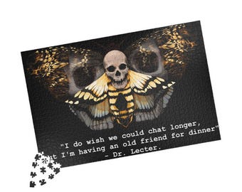 ¡Rompecabezas del Dr. Lecter! El silencio de los inocentes, Hannibal, Clarice Starling, Lepidoptera, Regalo para fanáticos del terror, Camiseta de películas, Humor negro, Juego de terror