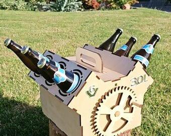 V6 beer engine including engraving according to specifications or template beer bottle engine, engine, beer cylinder, men&#39;s gift, beer crate, beer turbo, beer crate