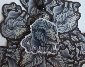 Moonless Sitting Keychain or Sticker