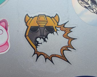 Bumblebee Headshot Clear Sticker