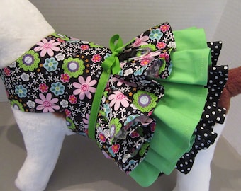 Flower Power Fancy Dog Dress - choose your size