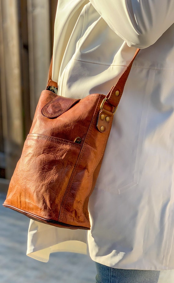 12 Bucket Bag Handmade Retro Boho Style Zipper Pockets Etsy
