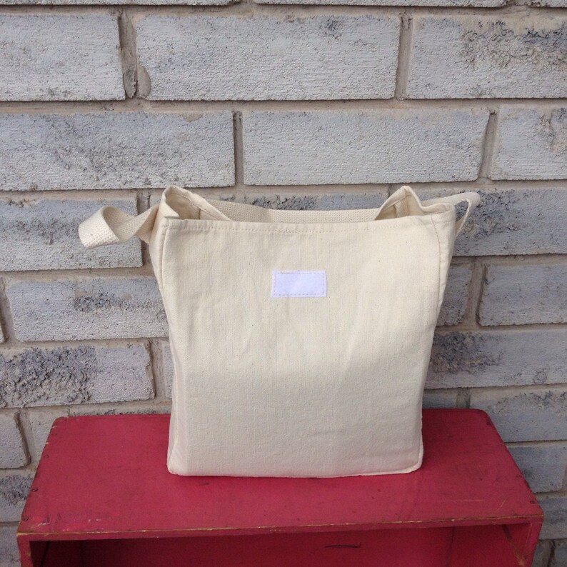 Unbleached canvas lunch bag reusable canvas bag put your own Etsy