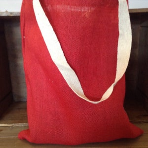 RÉUTILISEZ ET RECYCLEREZ ! Sac cadeau durable, cartable en jute, respectueux de l'environnement, tissu naturel, dites non au papier et au plastique !