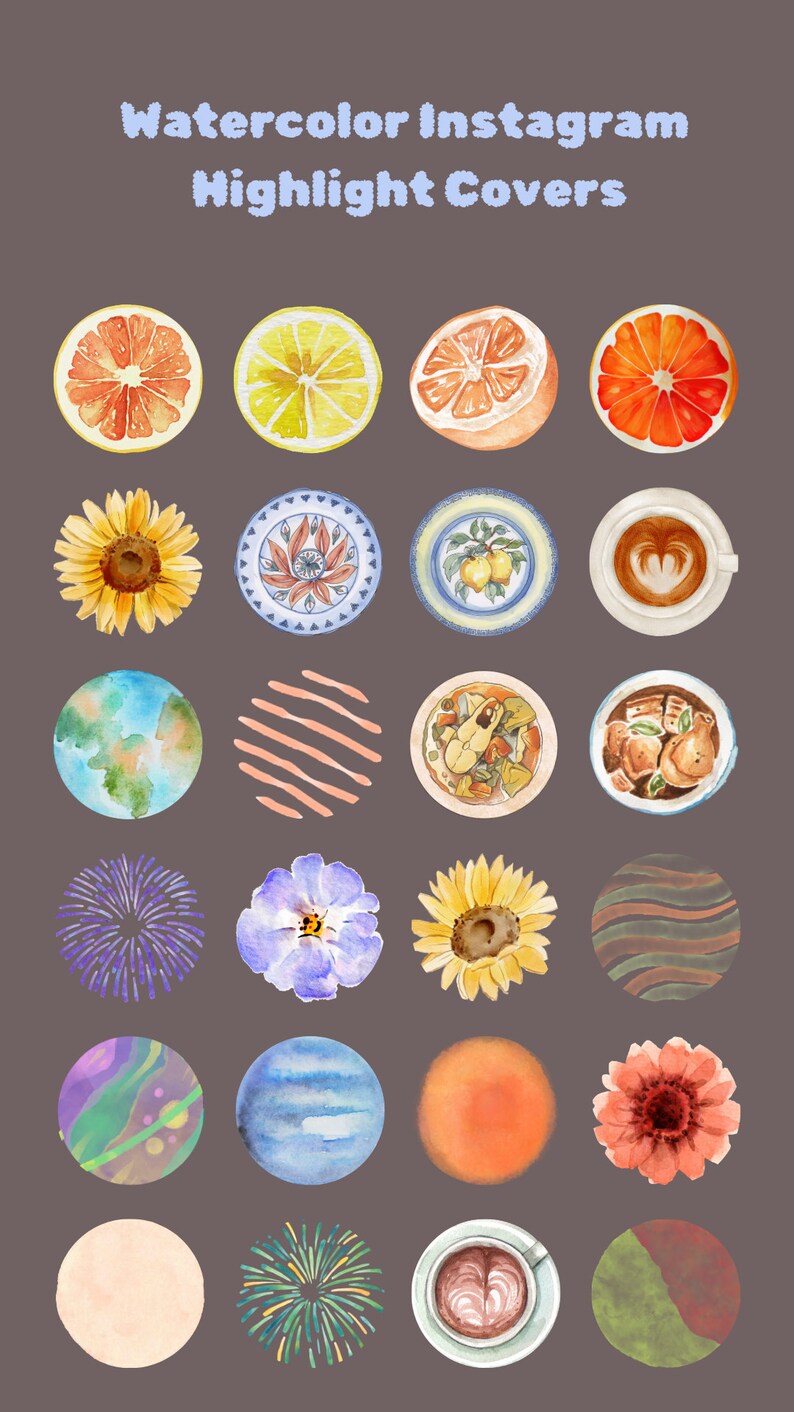 Watercolor Instagram Story Cover | Boho Instagram Highlights Covers ...