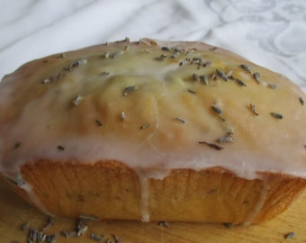 2 Mini Lavender Pound Cakes with Lavender Glaze//Sprinkled w/ Lavender Buds