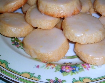 2 Dozen Lemon Glazed Lemon Shortbread Cookies OR Without Glaze