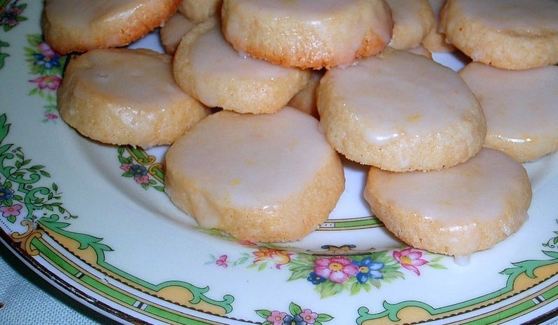 4 Dozen Lemon Glazed Lemon Shortbread Cookies OR W/O Glaze image 1