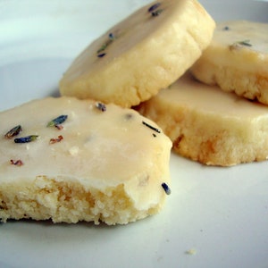 2 Dozen Lavender Shortbread Cookies Without Glaze OR Lavender Glaze image 2