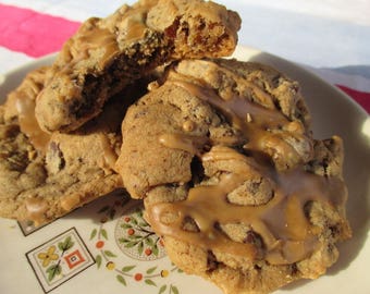 1 Dozen (12) Coffee Cookies w/Chocolate Chips and Pecans Topped w/Coffee Drizzle OR W/O Drizzle