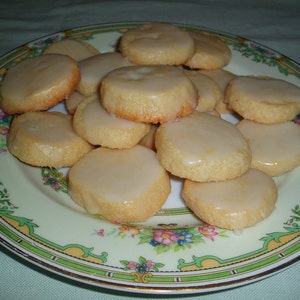 4 Dozen Lemon Glazed Lemon Shortbread Cookies OR W/O Glaze image 2