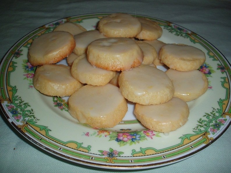4 Dozen Lemon Glazed Lemon Shortbread Cookies OR W/O Glaze image 2