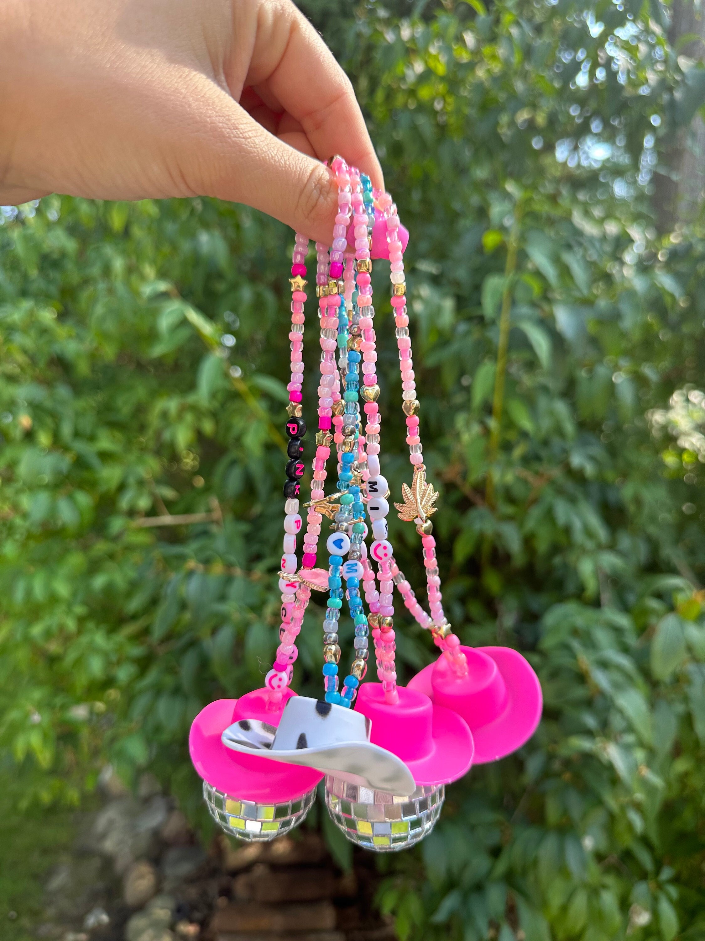 Decorazione auto "Disco Cowboy" - Specchietto retrovisore, regalo di Natale, decorazione auto personalizzata, regali per damigelle d'onore